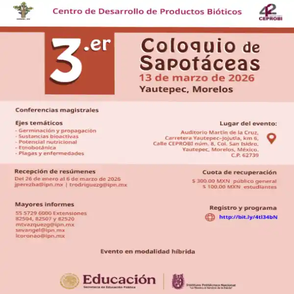 3er Coloquio de Sapotáceas